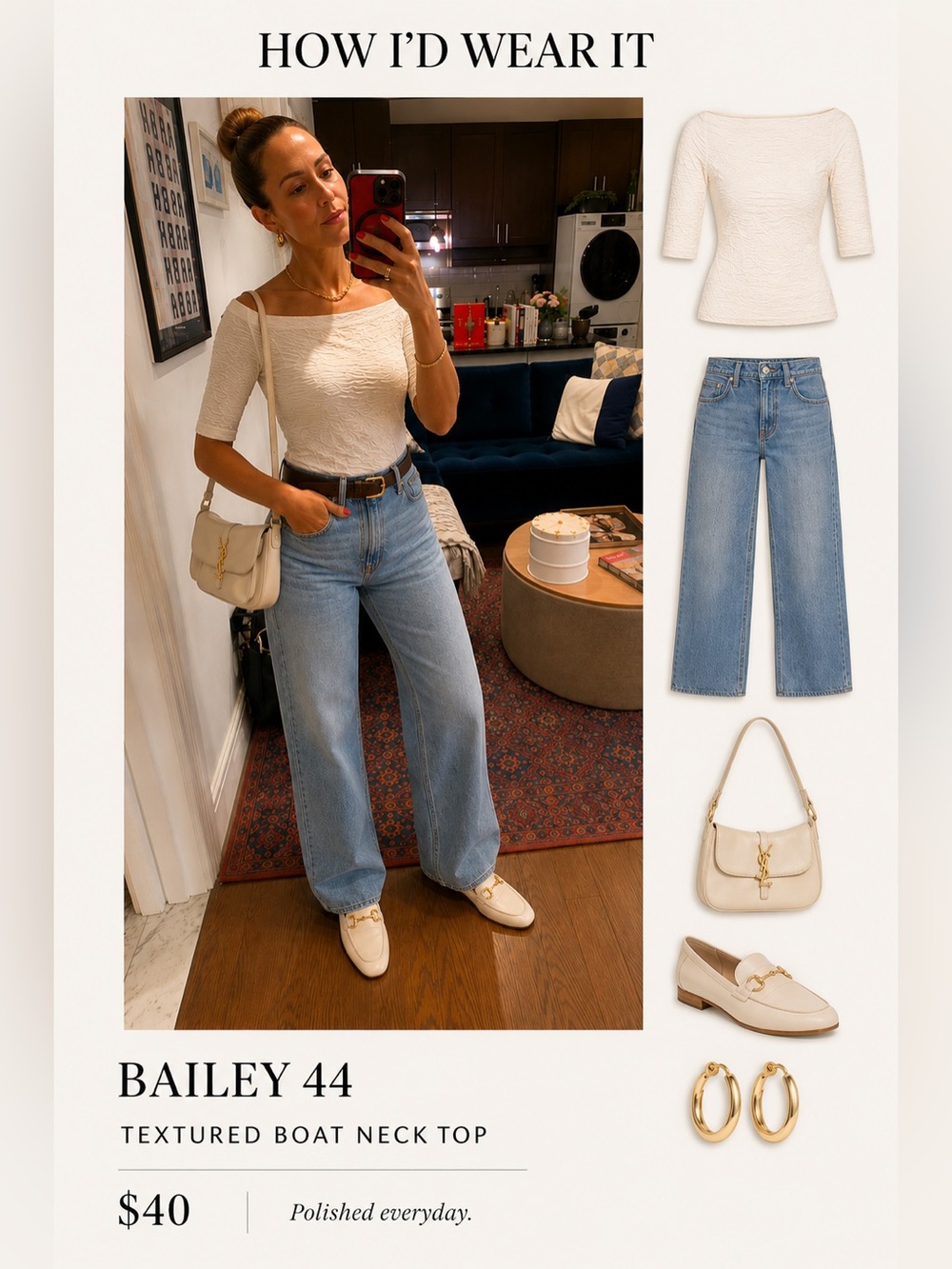 🤍 Bailey 44 White Textured Off the Shoulder Top | Medium | Made in USA